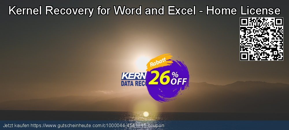 Kernel Recovery for Word and Excel - Home License Sonderangebote Ermäßigung Bildschirmfoto