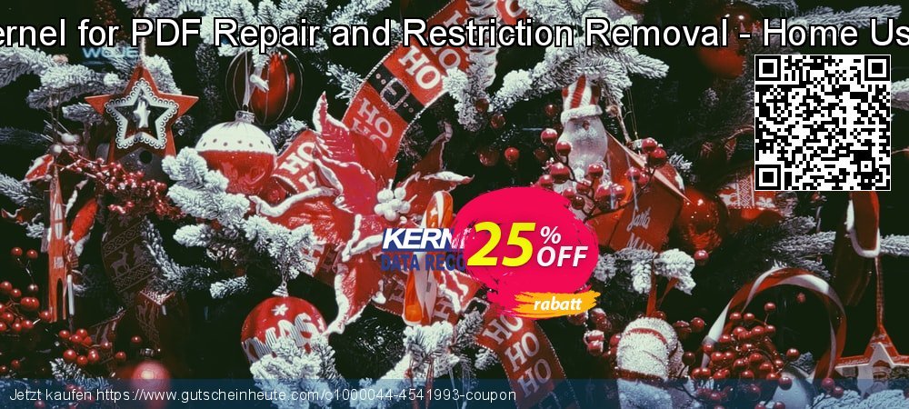 Kernel for PDF Repair and Restriction Removal - Home User genial Beförderung Bildschirmfoto
