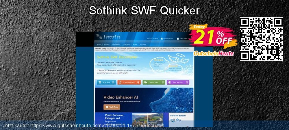 Sothink SWF Quicker faszinierende Preisnachlässe Bildschirmfoto