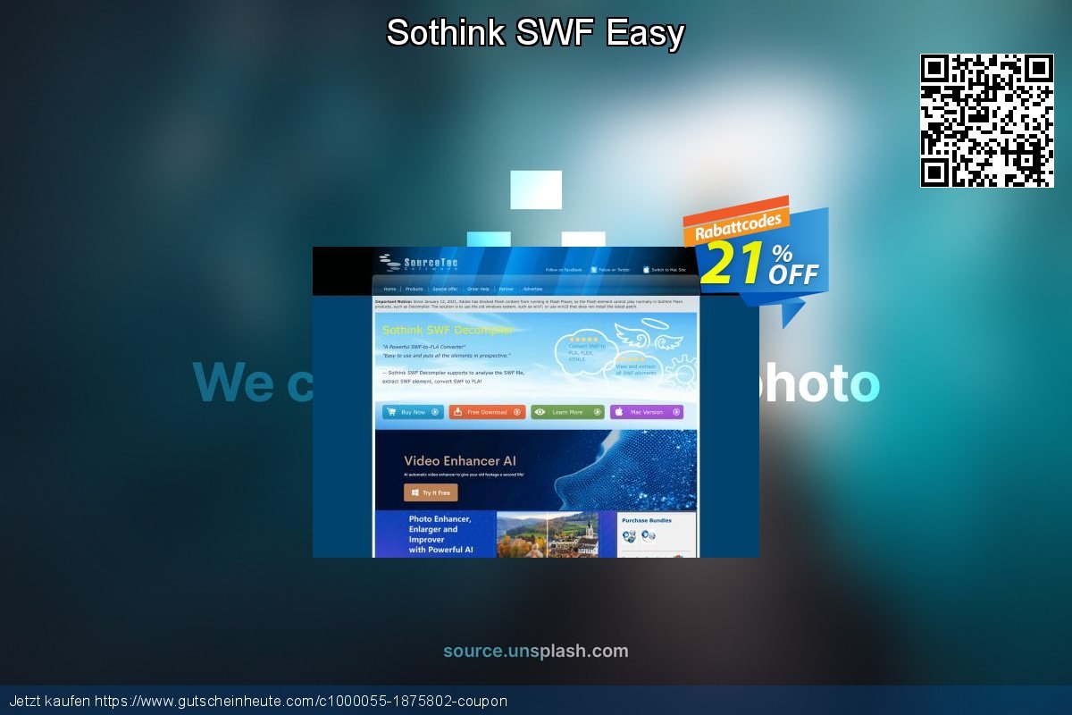 Sothink SWF Easy geniale Diskont Bildschirmfoto