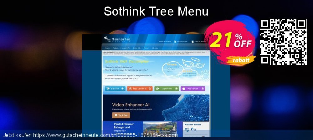 Sothink Tree Menu aufregende Ermäßigungen Bildschirmfoto