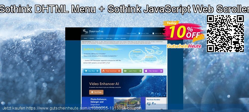 Sothink DHTML Menu + Sothink JavaScript Web Scroller überraschend Außendienst-Promotions Bildschirmfoto