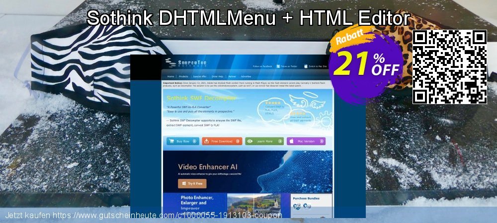 Sothink DHTMLMenu + HTML Editor ausschließenden Verkaufsförderung Bildschirmfoto