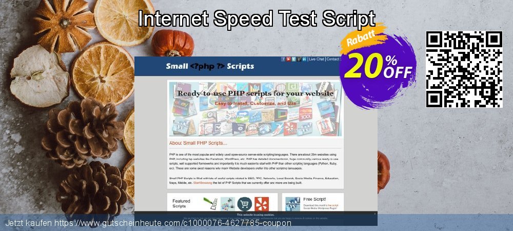 Internet Speed Test Script ausschließlich Sale Aktionen Bildschirmfoto
