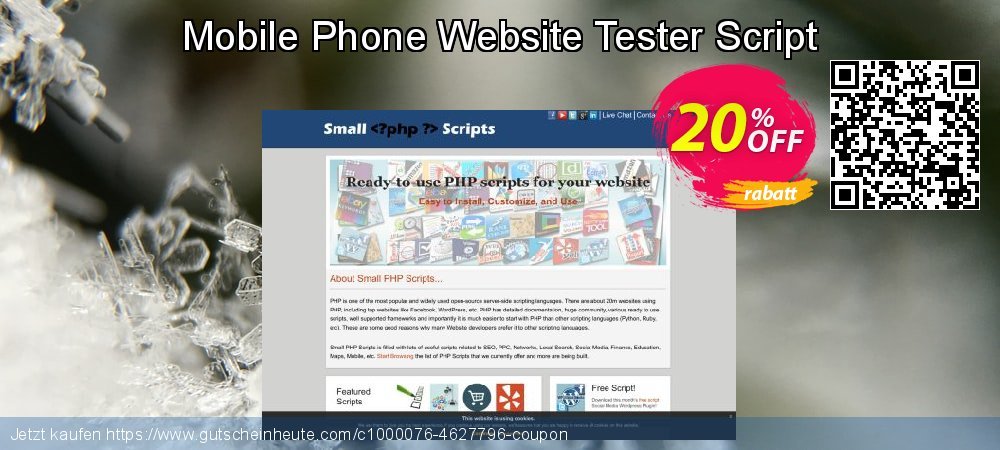Mobile Phone Website Tester Script wunderschön Ausverkauf Bildschirmfoto