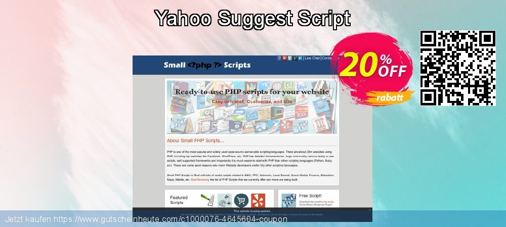 Yahoo Suggest Script aufregende Preisnachlässe Bildschirmfoto