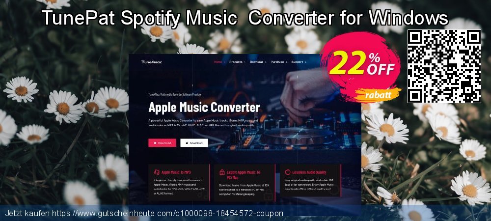 TunePat Spotify Music  Converter for Windows fantastisch Rabatt Bildschirmfoto
