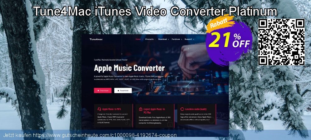 Tune4Mac iTunes Video Converter Platinum super Ausverkauf Bildschirmfoto