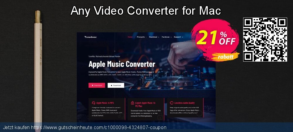 Any Video Converter for Mac aufregenden Preisnachlässe Bildschirmfoto