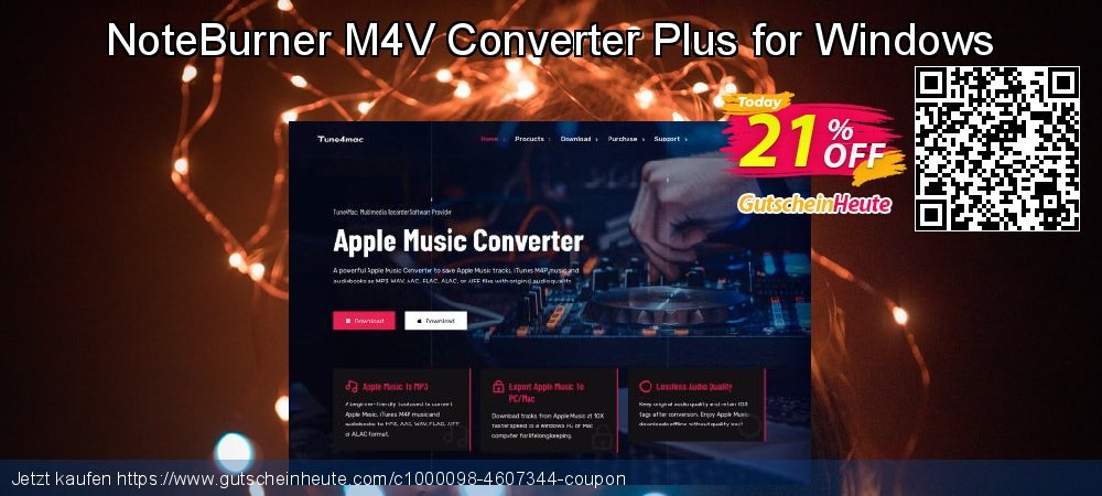 NoteBurner M4V Converter Plus for Windows geniale Sale Aktionen Bildschirmfoto