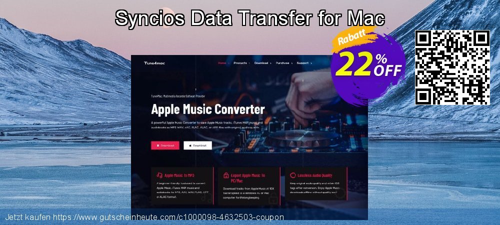 Syncios Data Transfer for Mac wunderschön Beförderung Bildschirmfoto