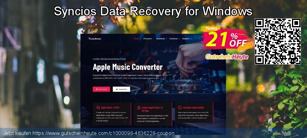 Syncios Data Recovery for Windows verwunderlich Rabatt Bildschirmfoto