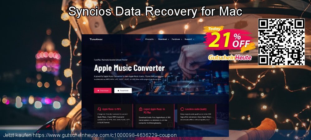 Syncios Data Recovery for Mac toll Ermäßigungen Bildschirmfoto