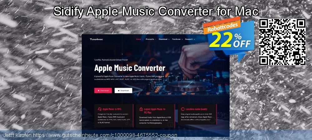 Sidify Apple Music Converter for Mac ausschließenden Angebote Bildschirmfoto
