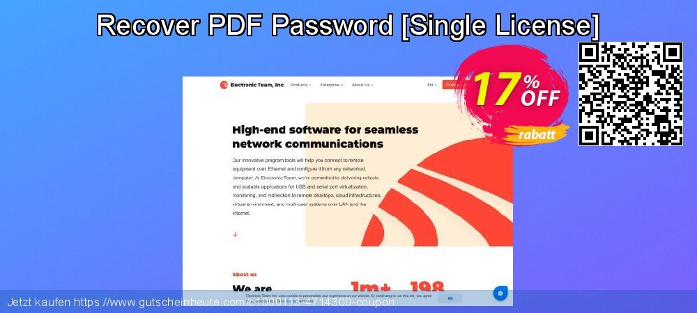 Recover PDF Password  - Single License  aufregenden Sale Aktionen Bildschirmfoto