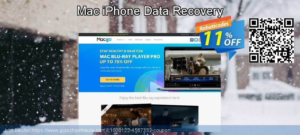Mac iPhone Data Recovery Exzellent Ermäßigung Bildschirmfoto