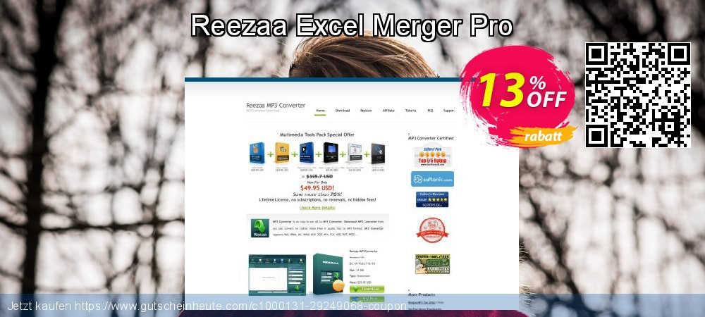 Reezaa Excel Merger Pro faszinierende Ermäßigung Bildschirmfoto