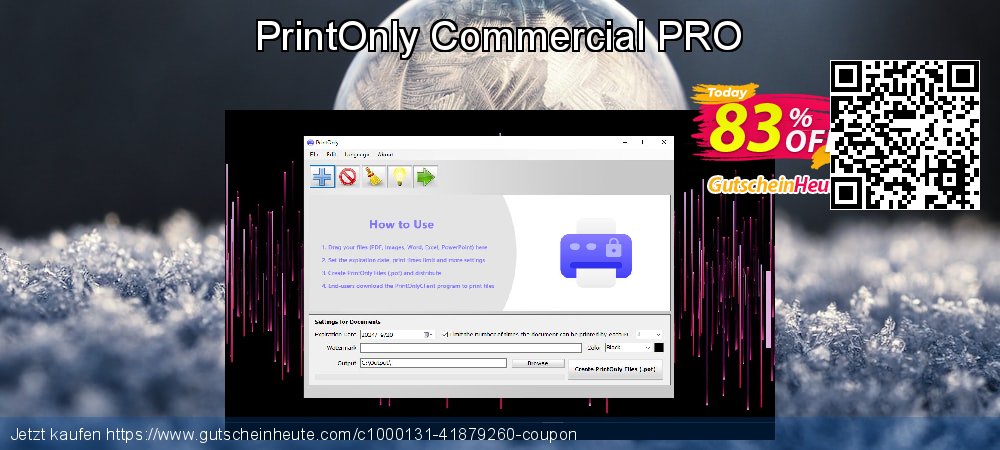 PrintOnly Commercial PRO fantastisch Beförderung Bildschirmfoto