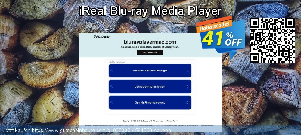iReal Blu-ray Media Player ausschließenden Sale Aktionen Bildschirmfoto
