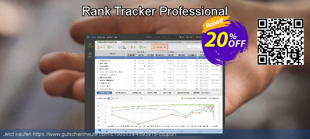 Rank Tracker Professional uneingeschränkt Ermäßigung Bildschirmfoto