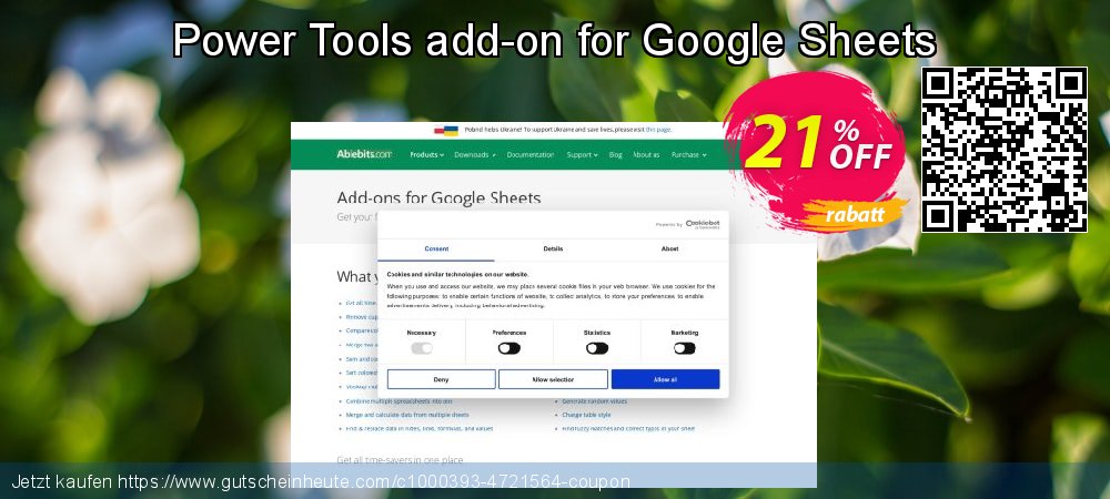 Power Tools add-on for Google Sheets beeindruckend Verkaufsförderung Bildschirmfoto