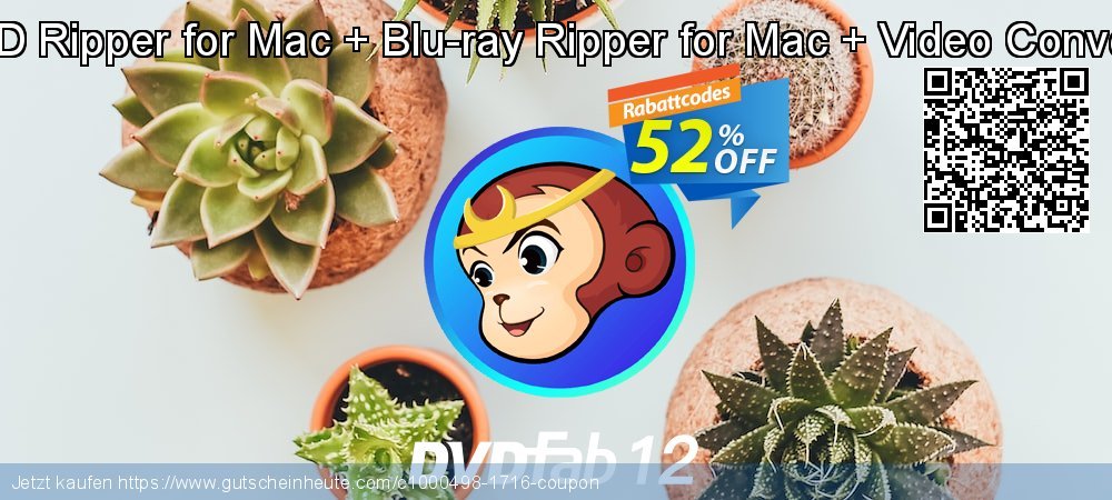 DVDFab DVD Ripper for Mac + Blu-ray Ripper for Mac + Video Converter for Mac exklusiv Disagio Bildschirmfoto