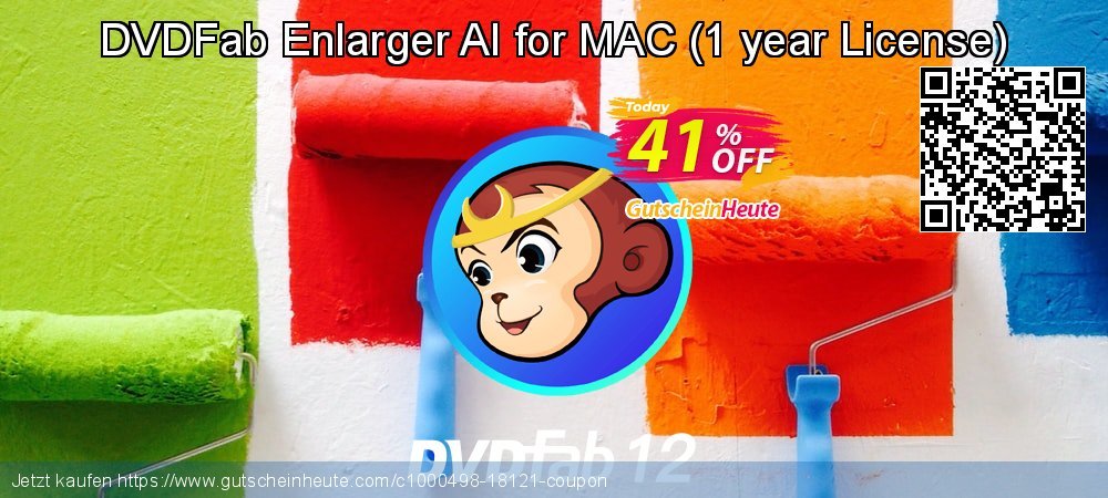 DVDFab Enlarger AI for MAC - 1 year License  ausschließenden Preisnachlässe Bildschirmfoto