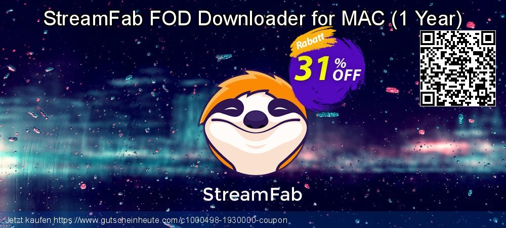 StreamFab FOD Downloader for MAC - 1 Year  klasse Preisnachlass Bildschirmfoto