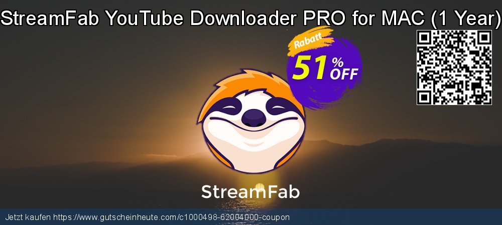 StreamFab YouTube Downloader PRO for MAC - 1 Year  Sonderangebote Verkaufsförderung Bildschirmfoto