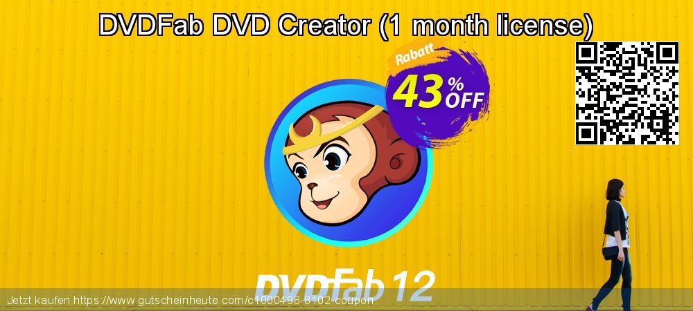 DVDFab DVD Creator - 1 month license  exklusiv Preisnachlässe Bildschirmfoto