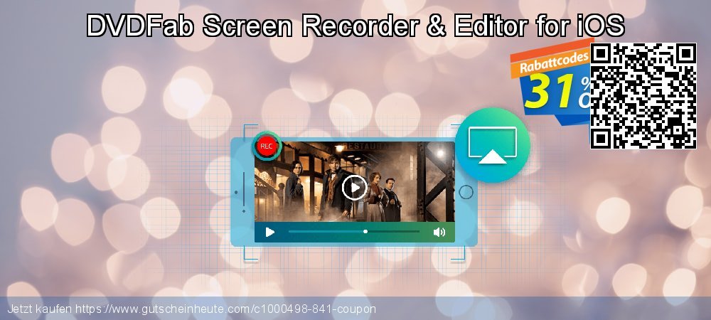 DVDFab Screen Recorder & Editor for iOS wundervoll Promotionsangebot Bildschirmfoto