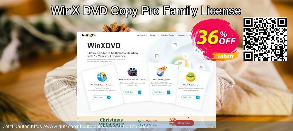 WinX DVD Copy Pro Family License Sonderangebote Preisreduzierung Bildschirmfoto