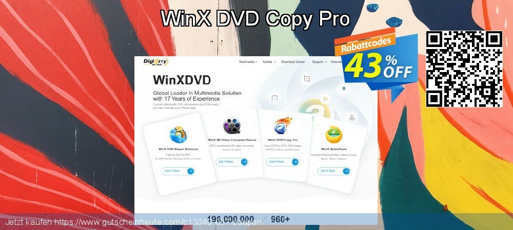 WinX DVD Copy Pro beeindruckend Promotionsangebot Bildschirmfoto
