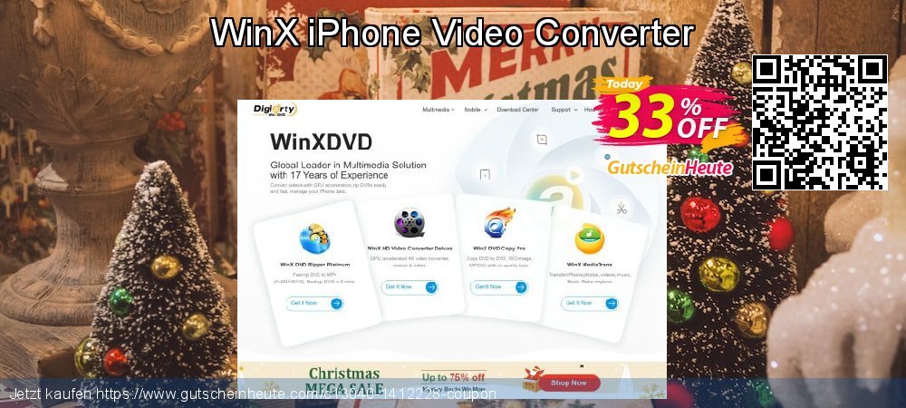WinX iPhone Video Converter klasse Preisnachlass Bildschirmfoto