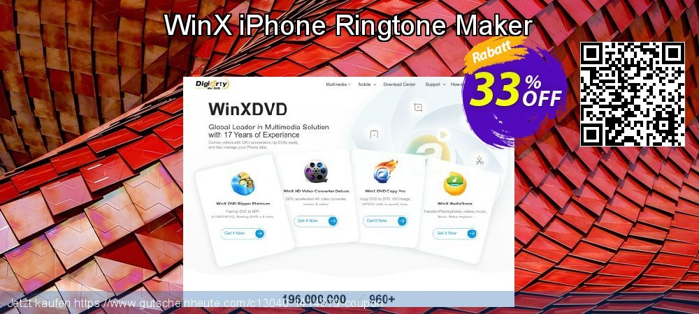 WinX iPhone Ringtone Maker wundervoll Preisreduzierung Bildschirmfoto