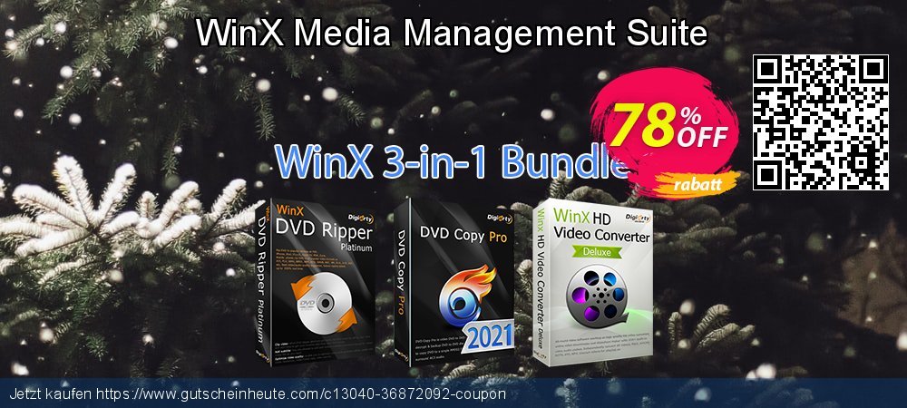 WinX Media Management Suite beeindruckend Preisnachlass Bildschirmfoto