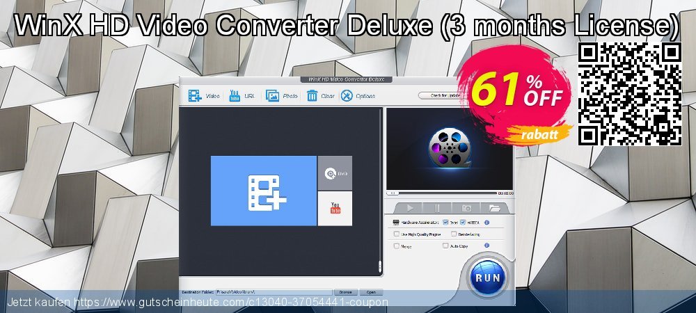 WinX HD Video Converter Deluxe - 3 months License  genial Angebote Bildschirmfoto