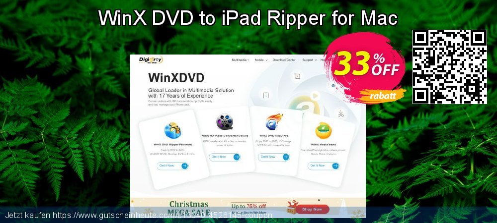 WinX DVD to iPad Ripper for Mac genial Diskont Bildschirmfoto