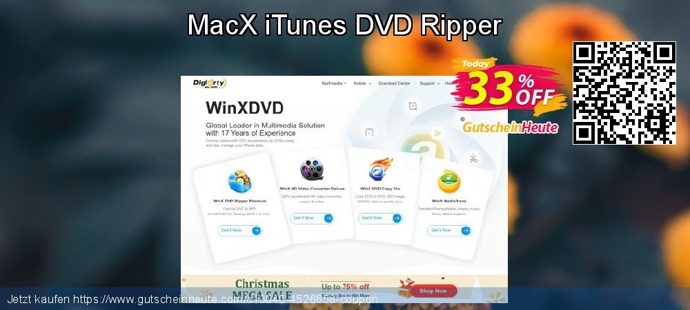 MacX iTunes DVD Ripper verblüffend Verkaufsförderung Bildschirmfoto