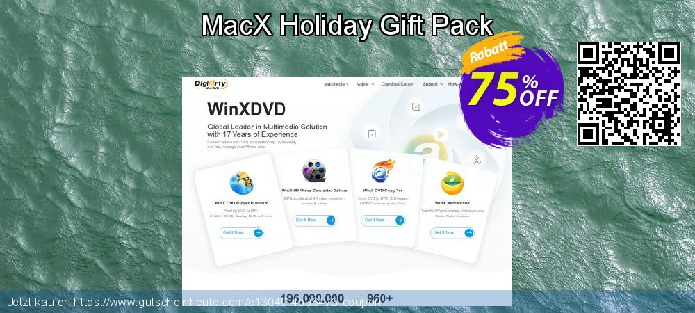 MacX Holiday Gift Pack verwunderlich Diskont Bildschirmfoto