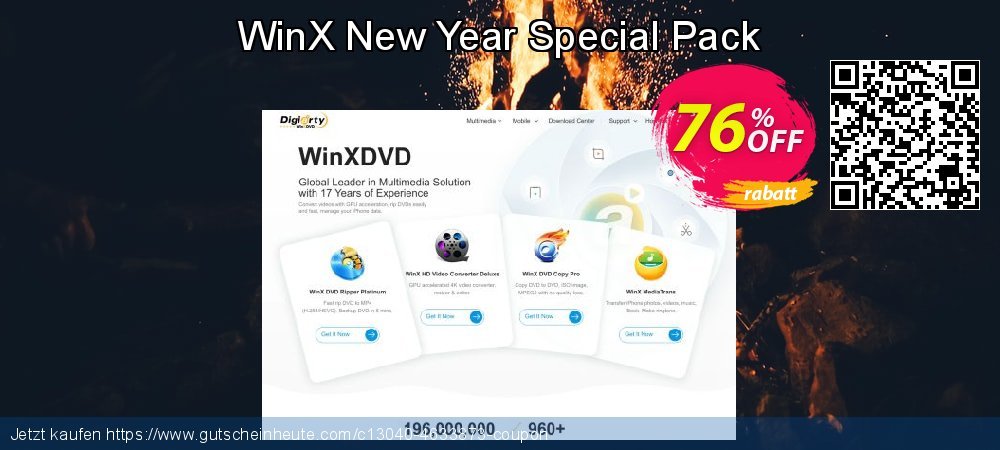 WinX New Year Special Pack exklusiv Nachlass Bildschirmfoto