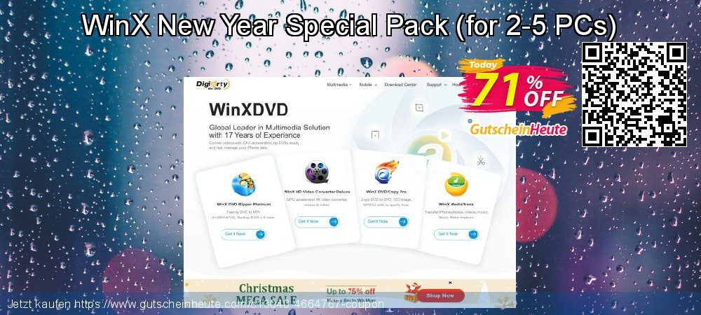 WinX New Year Special Pack - for 2-5 PCs  verwunderlich Ausverkauf Bildschirmfoto