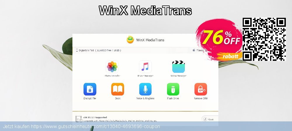 WinX MediaTrans umwerfende Nachlass Bildschirmfoto