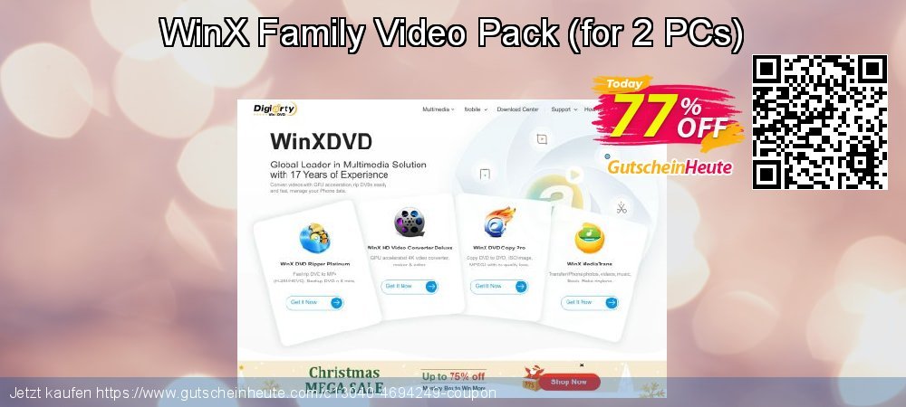 WinX Family Video Pack - for 2 PCs  Exzellent Beförderung Bildschirmfoto