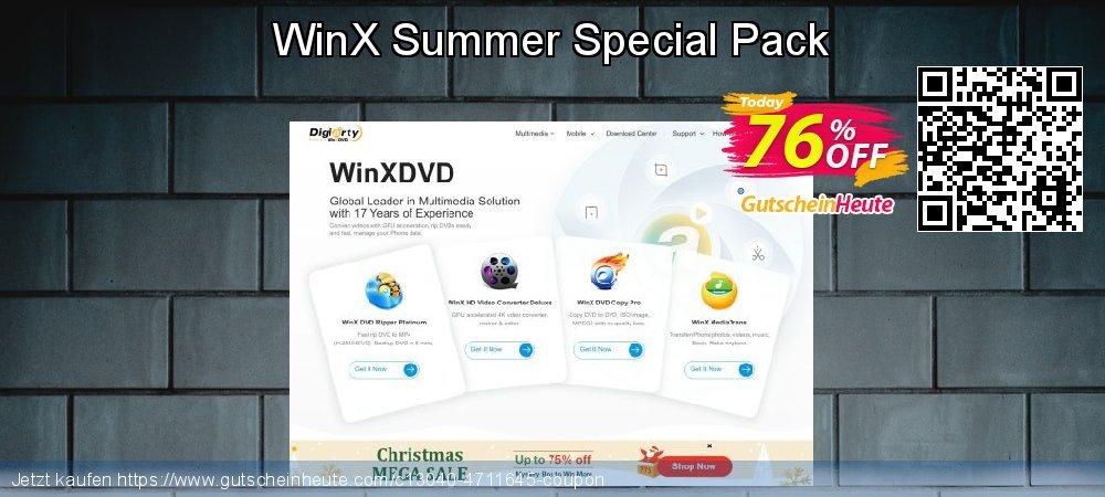WinX Summer Special Pack umwerfende Preisnachlässe Bildschirmfoto