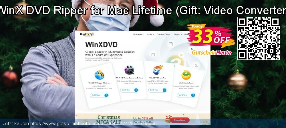 WinX DVD Ripper for Mac Lifetime - Gift: Video Converter  ausschließlich Preisnachlässe Bildschirmfoto