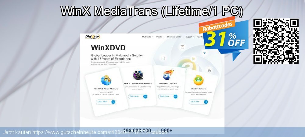 WinX MediaTrans - Lifetime/1 PC  beeindruckend Diskont Bildschirmfoto