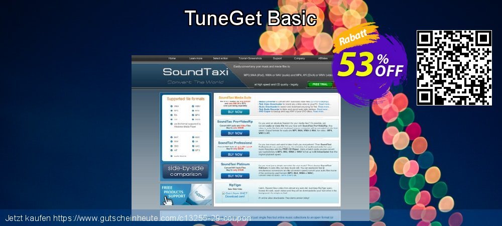 TuneGet Basic wunderbar Verkaufsförderung Bildschirmfoto