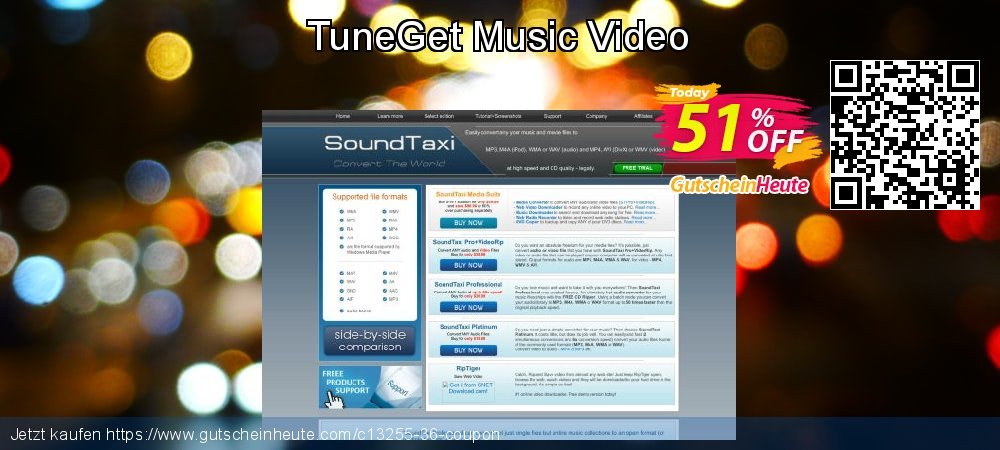 TuneGet Music Video formidable Sale Aktionen Bildschirmfoto