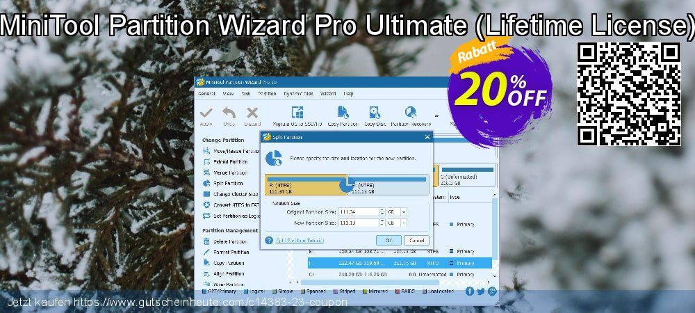 MiniTool Partition Wizard Pro Ultimate - Lifetime License  aufregende Verkaufsförderung Bildschirmfoto